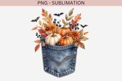 Autumn denim pocket png design for T-shirts Product Image 3