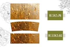 Gold Tumbler Design, Gold 40 Oz Tumbler Sublimation Product Image 2