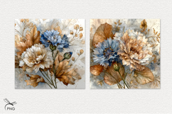 Watercolor cornflowers digital paper, background clipart Product Image 2