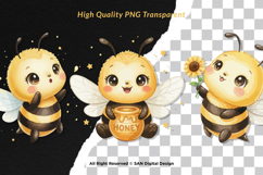 15 Bundle Watercolor Boy Bee Baby Honey Sting Fly Buzz Product Image 2