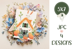 Happy Easter Card Template, Printable Easter Greeting Cards Product Image 2