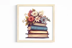 Watercolor Vintage Old Books clipart, Watercolor Clipart Product Image 2