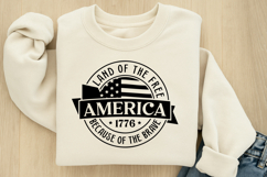 Land of the Free Because of the Brave SVG Product Image 1