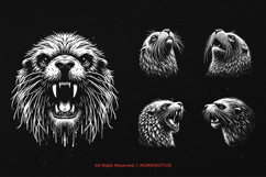 10 Bundle Dark Art Sea Lion Ocean Animal safari Angry Horror Product Image 3
