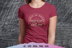 When in Doubt Chill Out Hand Lettering SVG Product Image 1