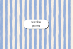 Blue Hand Painted Stripe Seamless Pattern Product Image 1