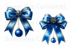 Christmas, Bows, Ephemera, PNG, watercolor, Clipart Product Image 2