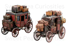 Stage Coach, Wagon, Western, Ephemera, PNG, Clipart Product Image 2