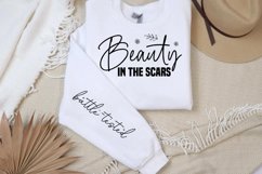 Beauty in the scars sleeve SVG PNG, battle tested SVG Product Image 2