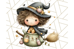 Spooky Little Witches Halloween Clipart PNG Product Image 2