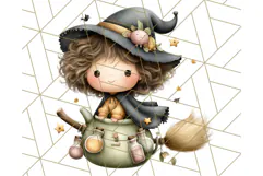 Spooky Little Witches Halloween Clipart PNG Product Image 2