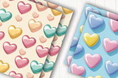 Pastel Candy Heart Digital Paper Product Image 2
