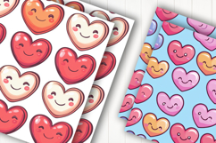 Pink Cute Hearts Digital Paper Product Image 2