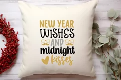 New year wishes and midnight kisses SVG, Happy New Year SVG Product Image 2