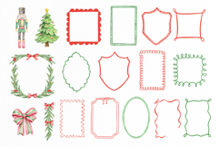 Watercolor Christmas Crest DIY Clipart Product Image 2