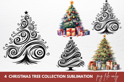 Christmas Tree Clipart Sublimation Christmas Tree Product Image 1
