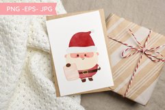 Watercolor santa christmas watercolour happy new year xmas Product Image 4
