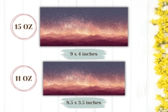 Glitter Mug Wrap, Abstract Mug Template, Stars Mug PNG Product Image 2