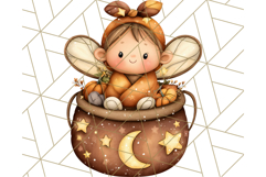 Halloween Fairy Clipart PNG, Spooky Cute Character Art Product Image 2
