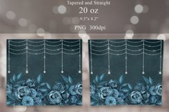 Flowers and Diamond Tumbler Sublimation | Seamless Wrap Product Image 2