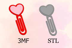 Paper Clips, Heart STL/3MF files for 3D Printing Product Image 2