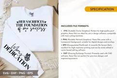 Her Sacrifices the SVG - Mother's Day Sleeve T shirt Design Product Image 2