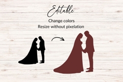 Bride And Groom Wedding Silhouette SVG Product Image 2