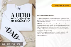 A Hero in Disguise - Father's Day Sleeve T shirt Design Product Image 2