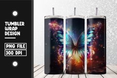 Butterfly Tumbler Wrap | Sublimation | 20 oz Skinny Tumbler Product Image 1