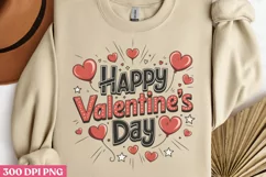 Happy Valentine's day PNG, Pop Art Valentine Day Clipart PNG Product Image 1