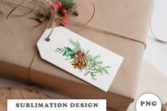 Watercolor Christmas bouquet sublimation Product Image 2