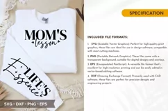 Mamas Lessons SVG - Mother's Day Sleeve T shirt Design Product Image 2