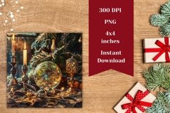 Christmas Square Coaster Sublimation, Christmas Coasters PNG Product Image 2