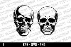 vector illustration of a human skull, viewed straight-on. Product Image 2