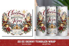 Christian Christmas 20oz Tumbler Wrap, Jesus Christmas Skinn Product Image 1