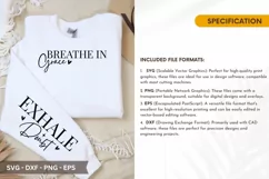Breathe In Grace SVG - Christian Sleeve T shirt Design Product Image 2