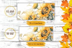 Watercolor Sunflowers Field Sublimation, Fall Mug Design Product Image 2