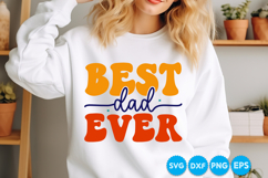 Best dad ever Quotes Fathers Day Svg Design, Dad SVG Product Image 2