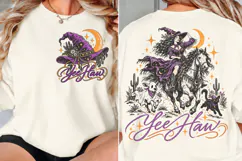 Yee Haw Witch Front Back Shirt Design, Western Witch Front B Product Image 2