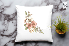 Vintage Floral Corner Clipart Sublimation PNG Product Image 2