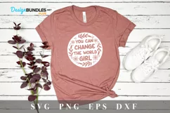 Feminist SVG - You can change the world girl Product Image 3