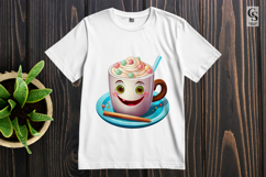 Cute Happy Dessert Mug Clipart PNG Product Image 2