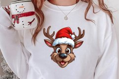 Christmas Reindeer Sublimation Clipart, Christmas SVG Product Image 2