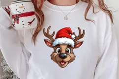 Christmas Reindeer Sublimation Clipart, Christmas SVG Product Image 2