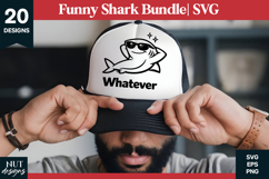 Funny Shark SVG Bundle Sarcastic quotes Introvert grumpy Product Image 2