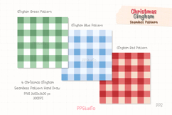 Christmas Gingham Pastel Color Seamless Pattern Product Image 2