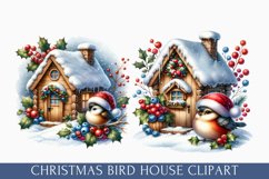 Christmas Bird House Clipart , Christmas Bird House png Product Image 1