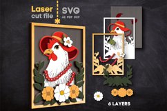 Chicken Frame SVG laser cut file for Glowforge Product Image 2