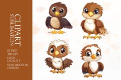 Cute baby bald eagle clipart sublimation png Product Image 1