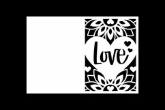 Valentine's Day Card of Heart, Love, and Flowers Papercut Product Image 2